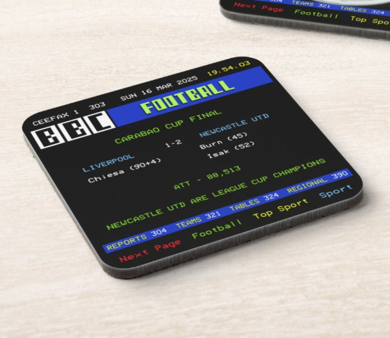 TELETEXT Carabao Cup Final 2025