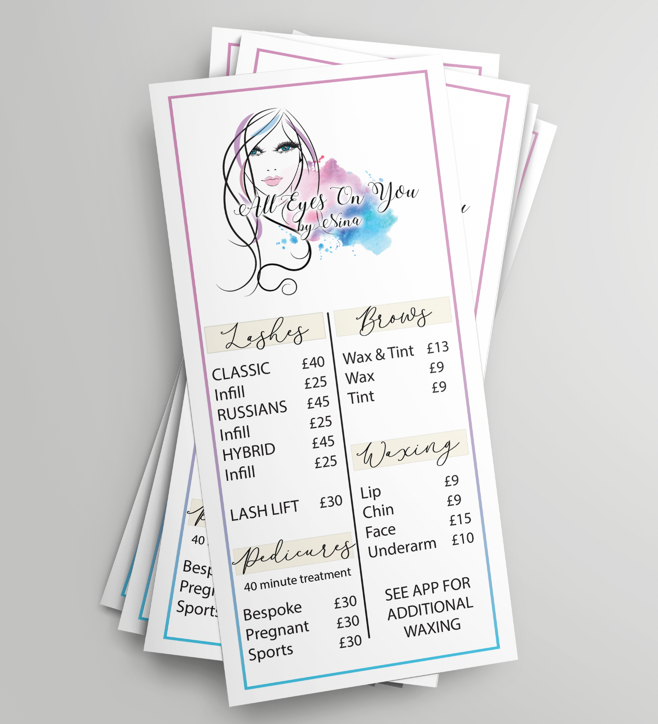 DL Double Sided Leaflets