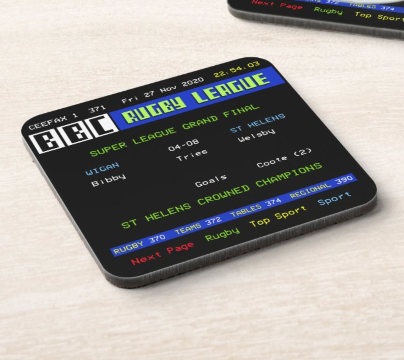 TELETEXT Super League Grand Final Coaster