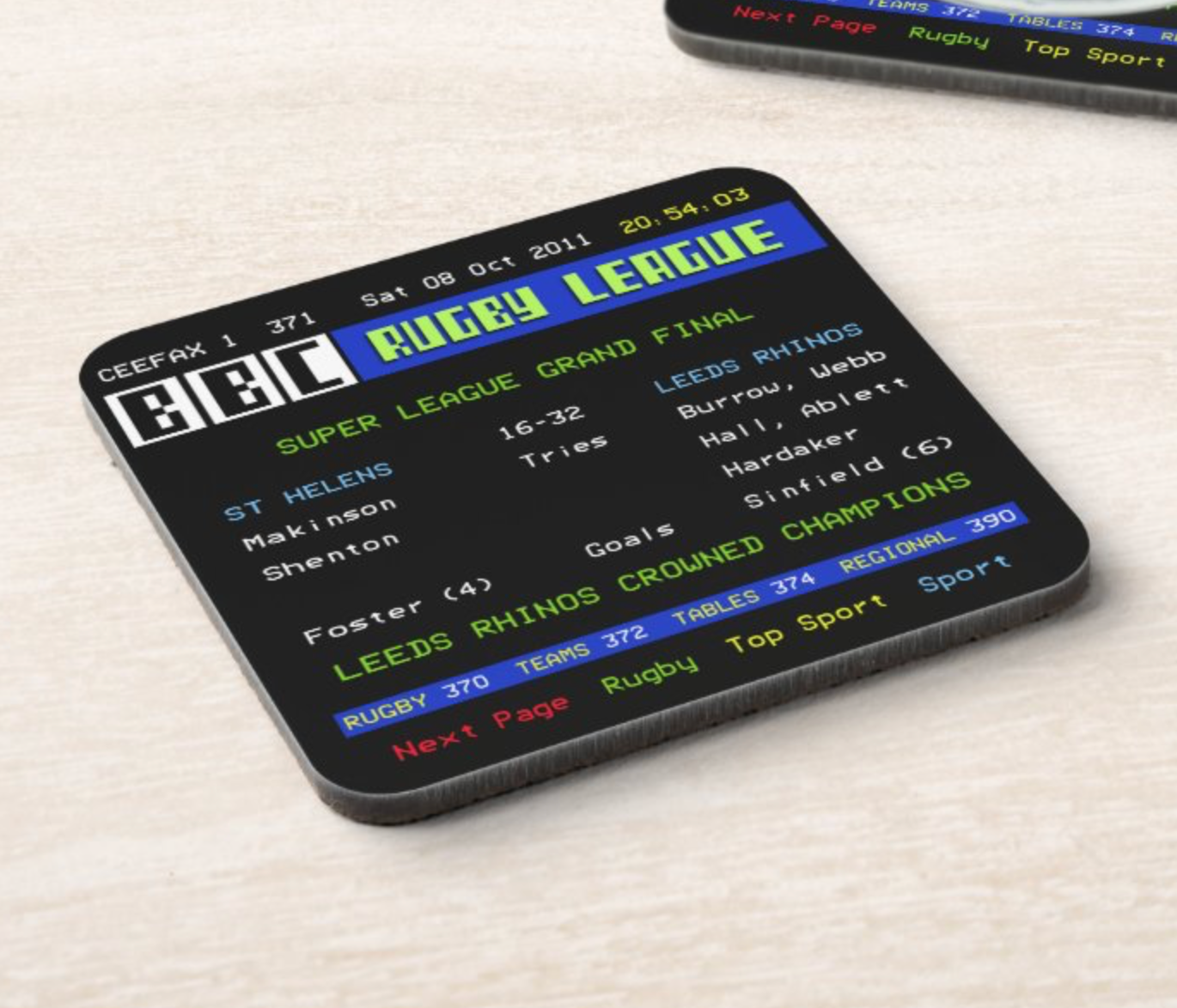 TELETEXT Super League Grand Final Coaster