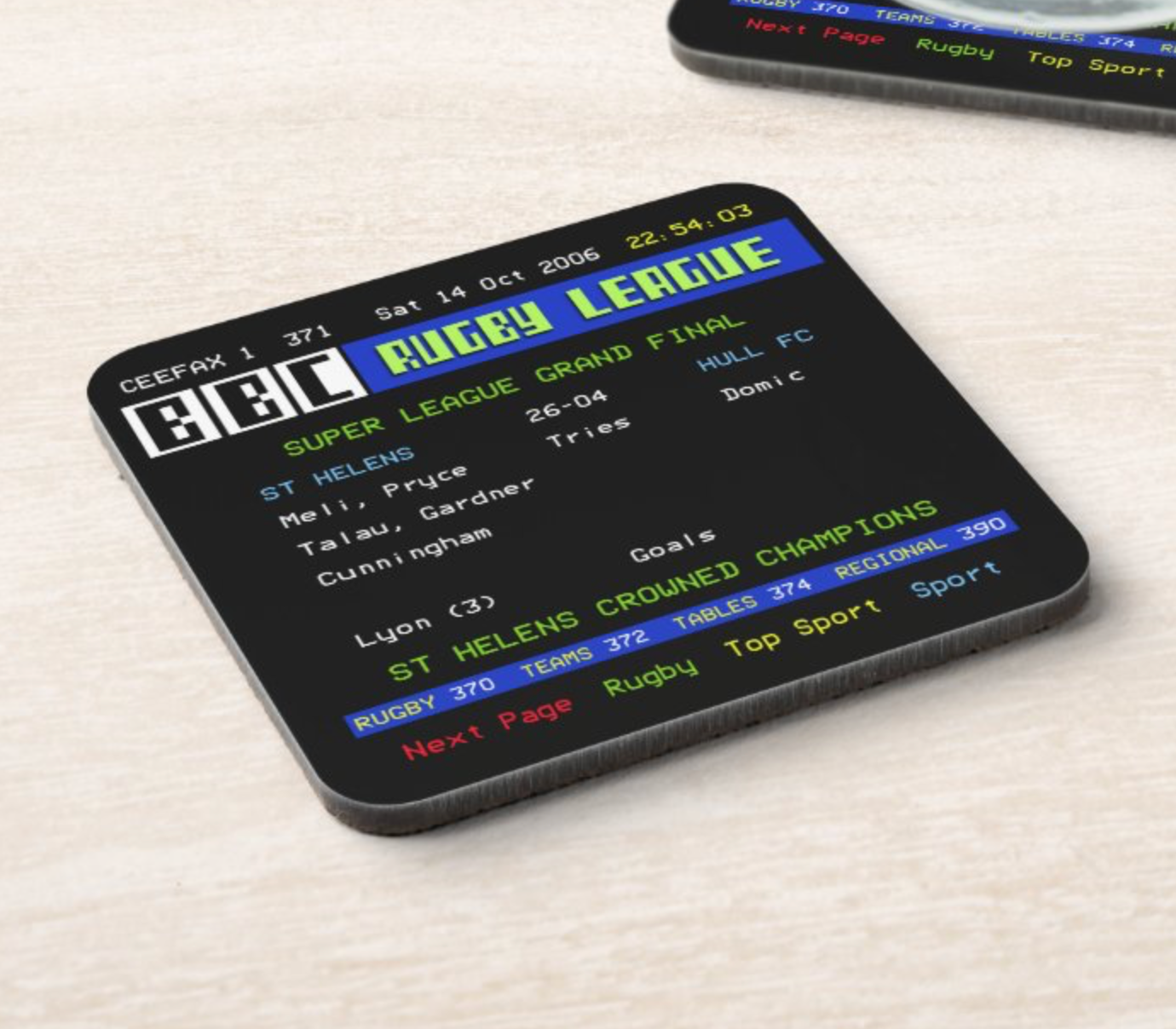 TELETEXT Super League Grand Final Coaster
