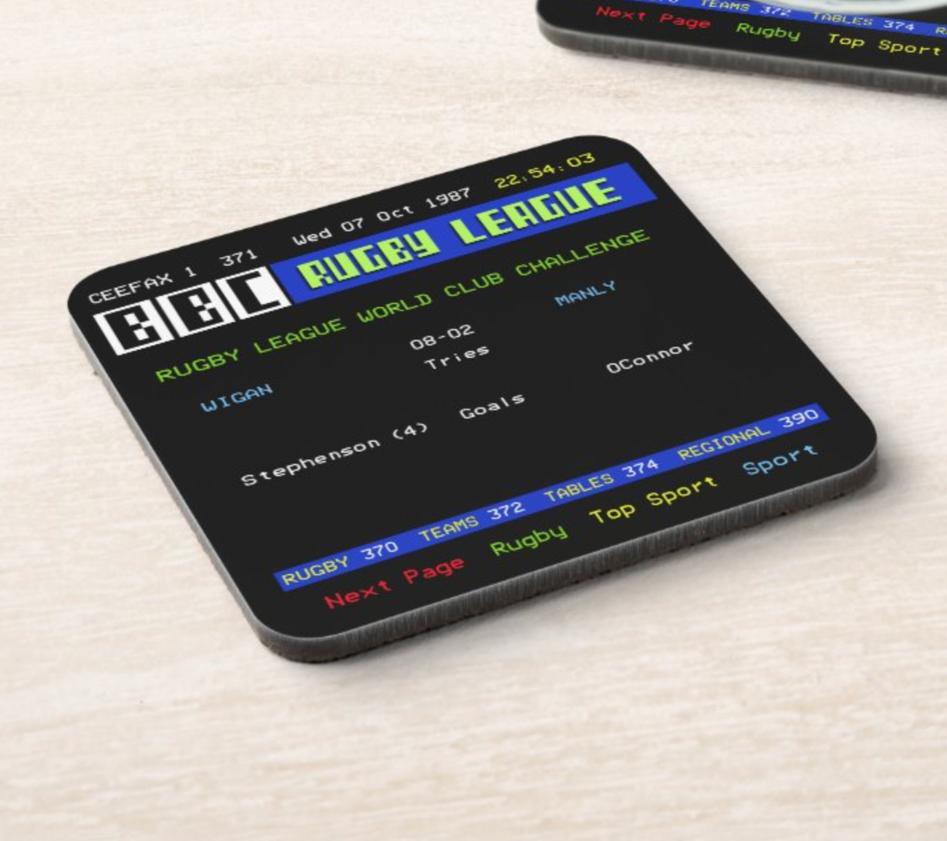 TELETEXT World Club RL Coaster