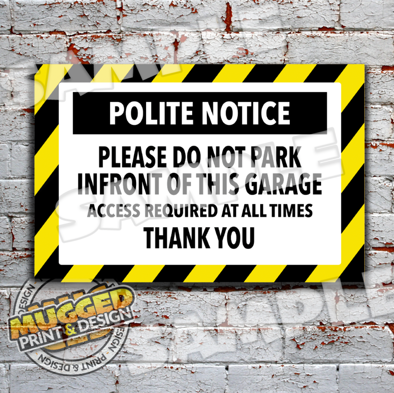 Aluminium No Parking Sign