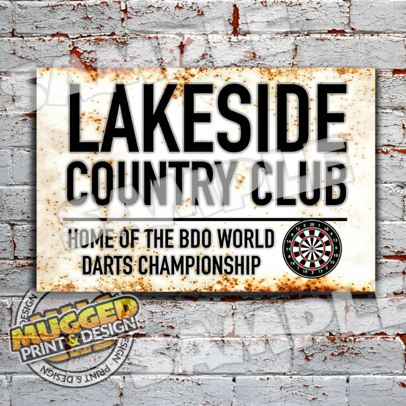 Lakeside - BDO Darts Vintage Street Sign
