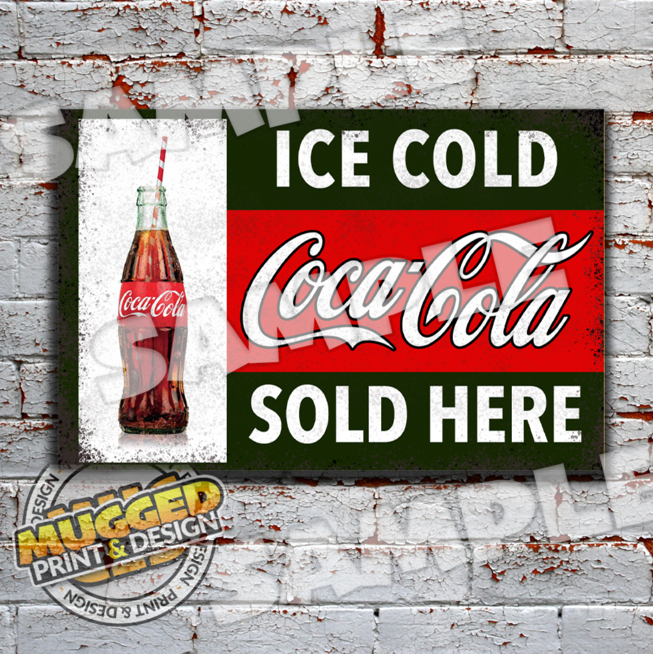 Aluminium Coca-Cola Bar Signs