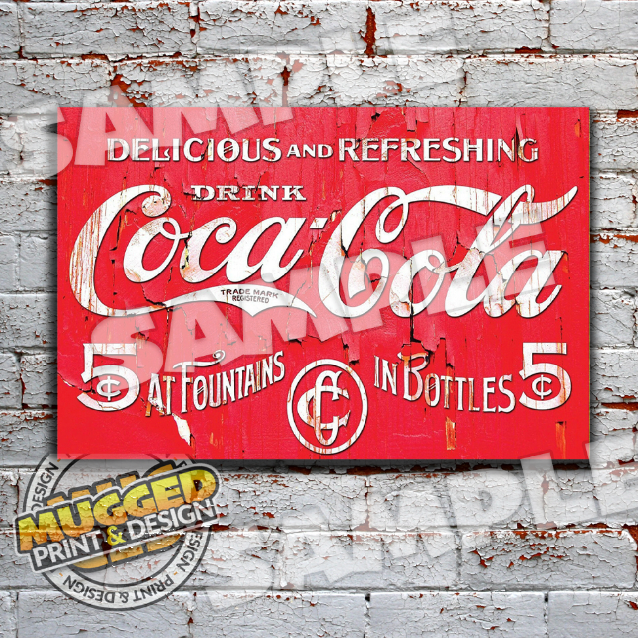 Aluminium Coca-Cola Bar Signs