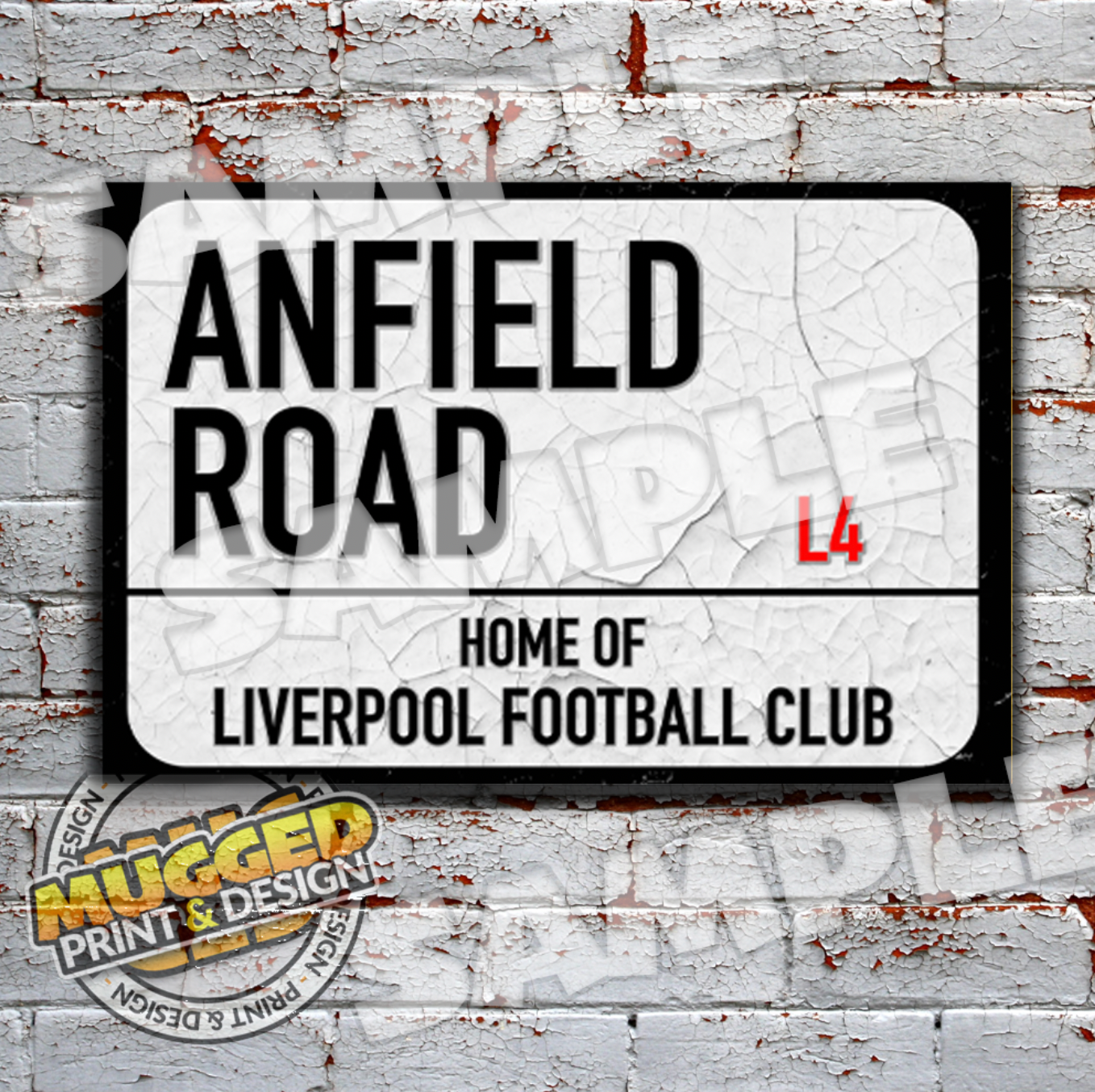 Aluminium Liverpool FC - Anfield Road Sign