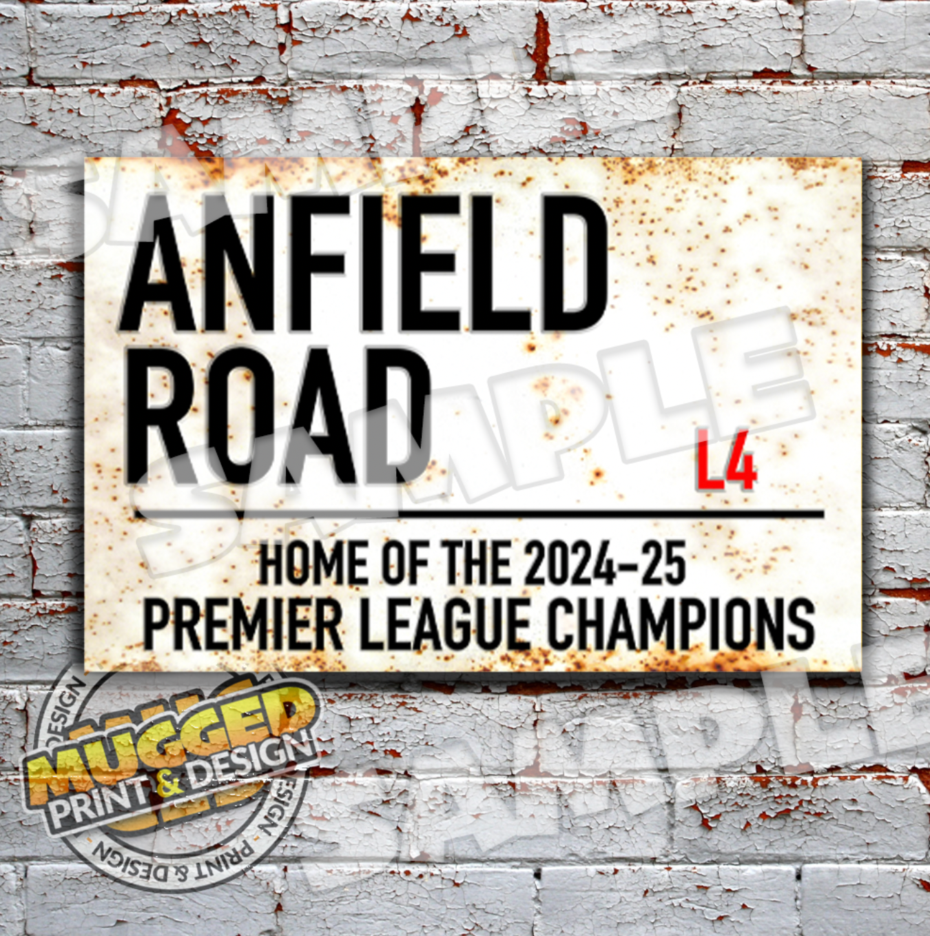 Aluminium Liverpool FC - Anfield Road Sign