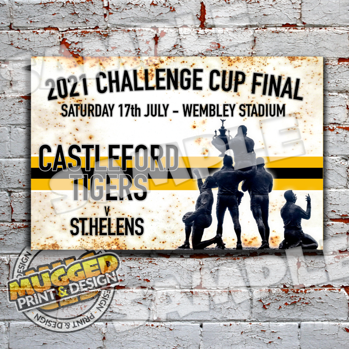 2021 RL Challenge Cup Final, Castleford Tigers Vintage Sign
