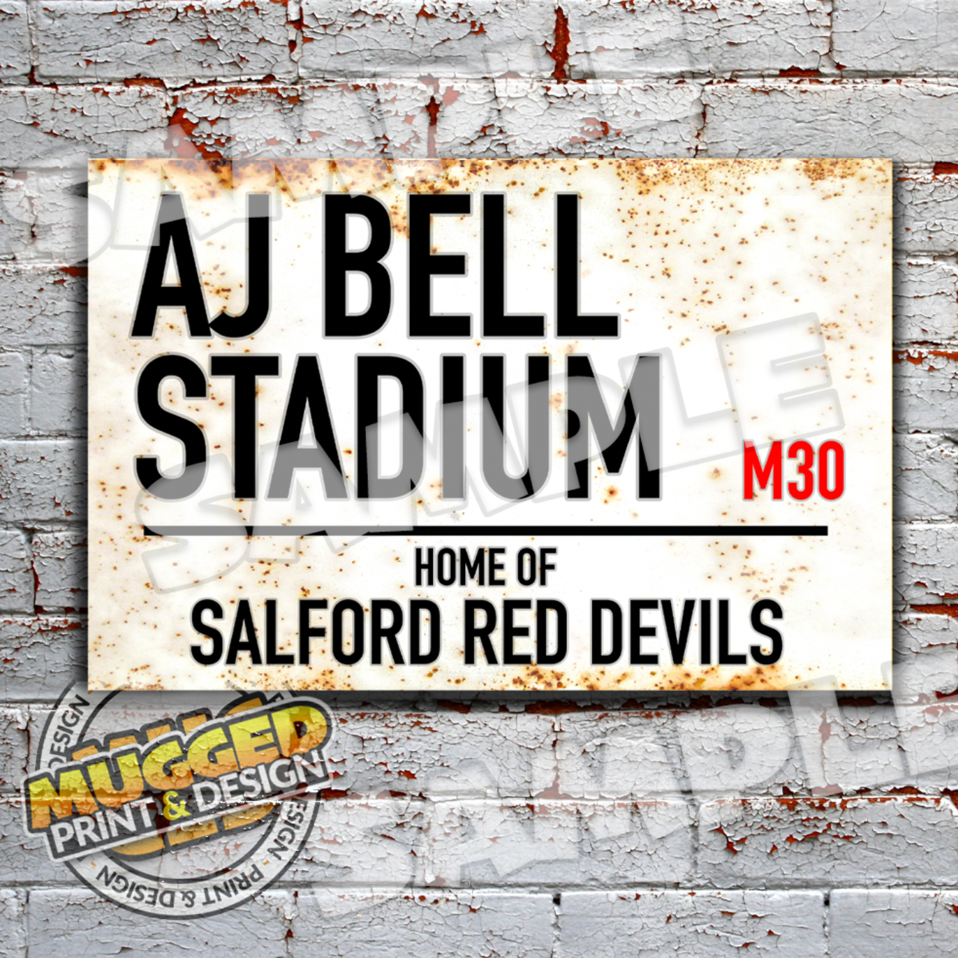 The Willows (Salford Red Devils RL) Vintage Street Sign