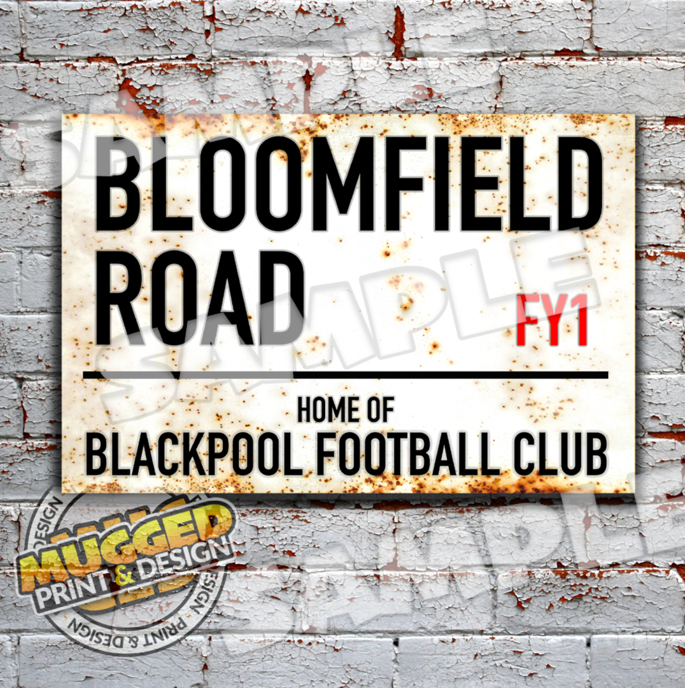 Aluminium Blackpool FC - Bloomfield Rd Sign
