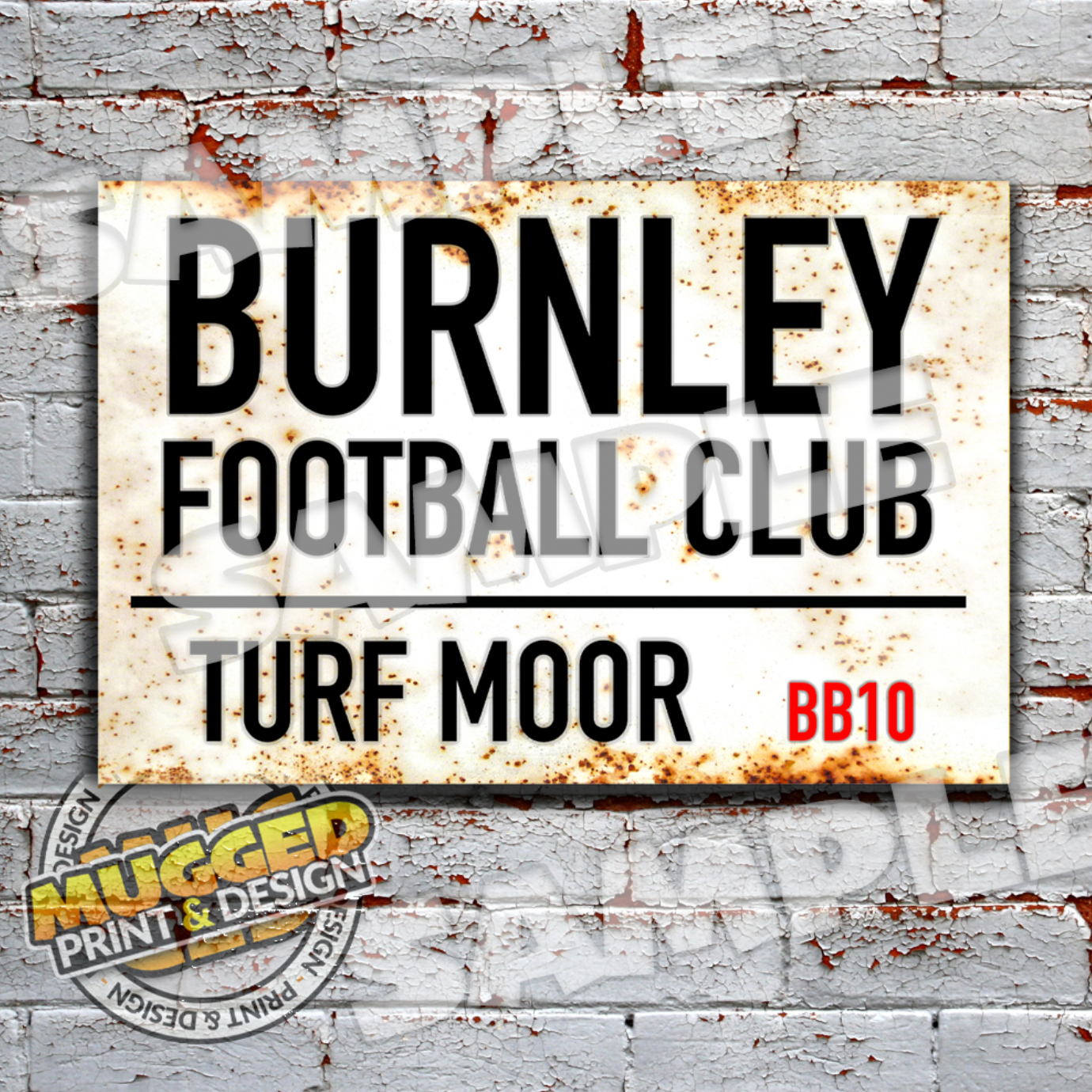 Aluminium Burnley FC - Turf Moor Sign