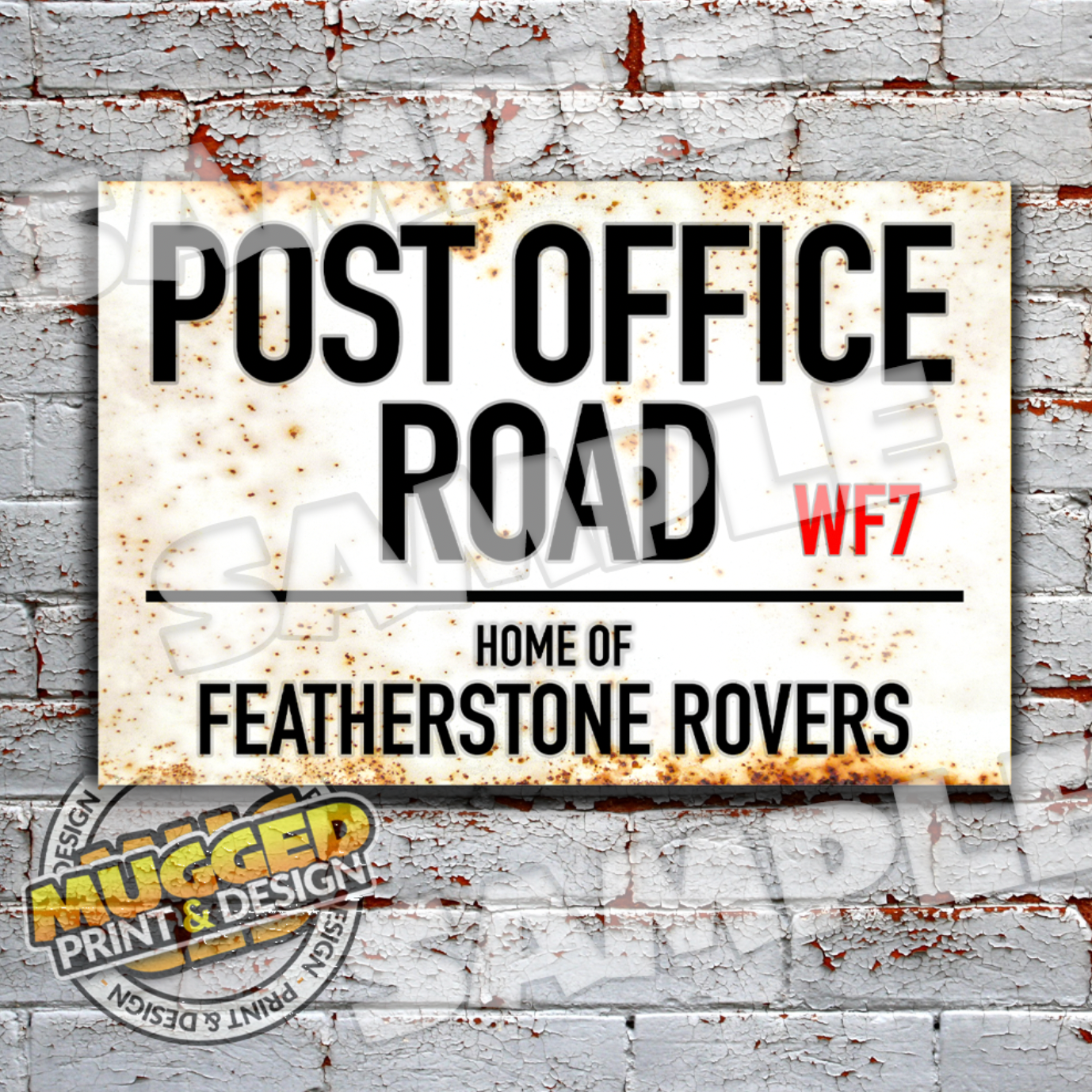Featherstone Rovers (Post Office Road) Vintage Street Sign