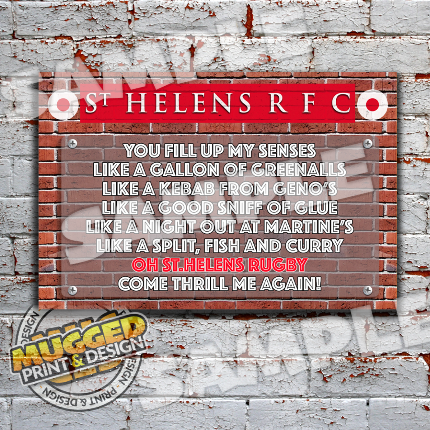 Come Thrill me Again !! Knowsley Road (St.Helens RL) Vintage Street Sign