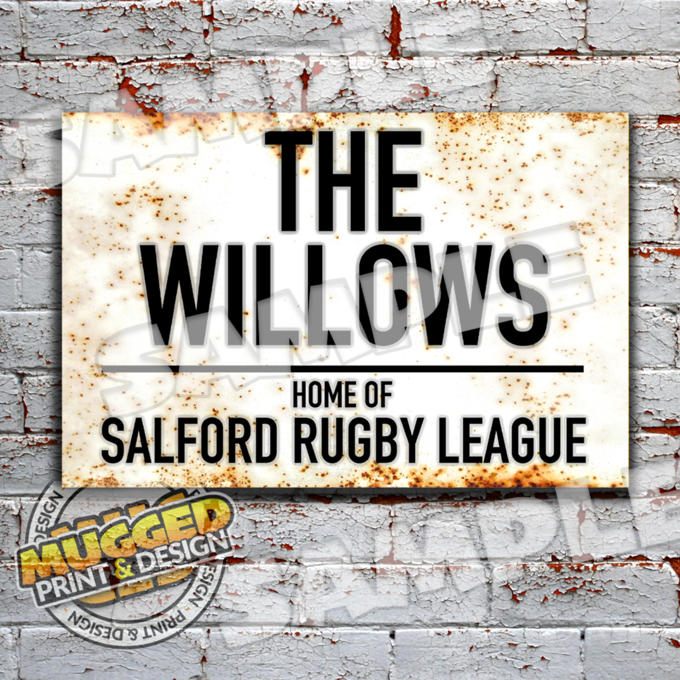 The Willows (Salford Red Devils RL) Vintage Street Sign