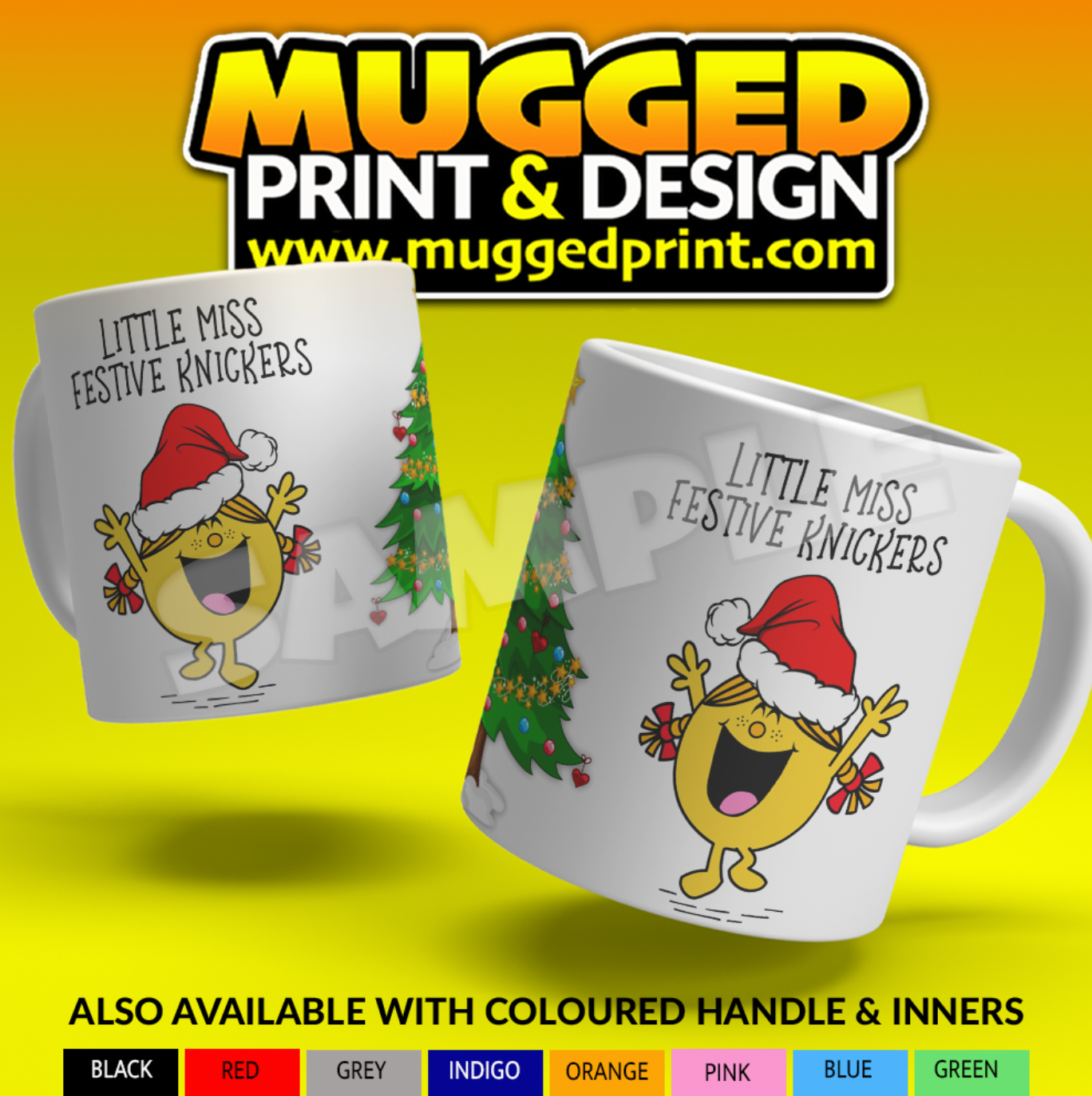 Little Miss Festive Knickers Mug