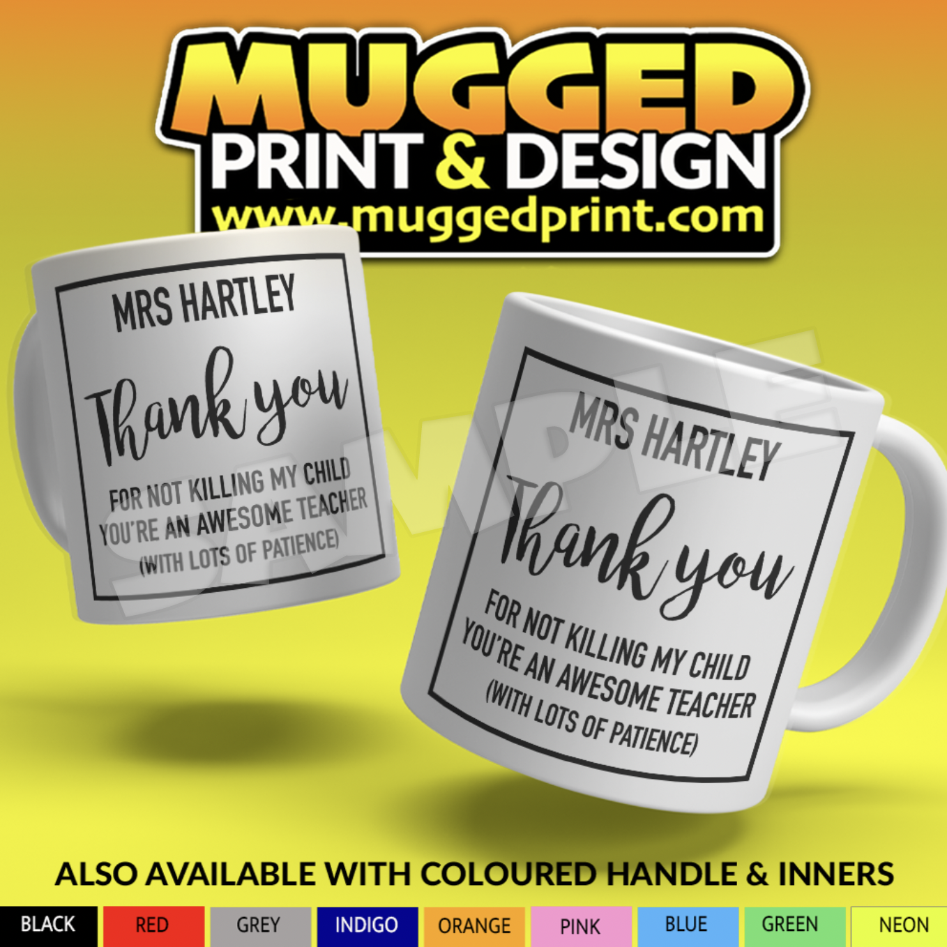 Thank You Teacher Mug *PERSONALISED*