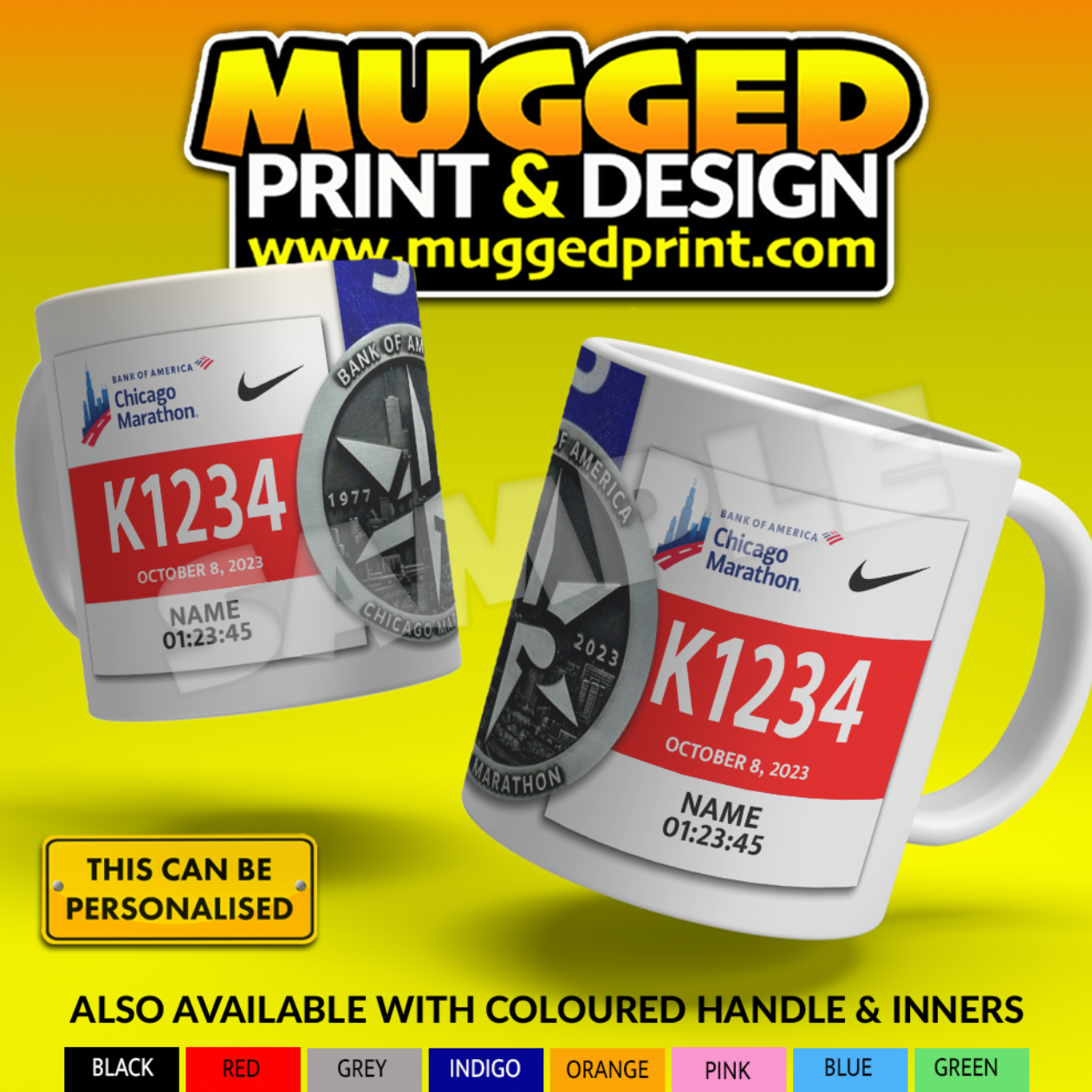 2023 Chicago Marathon Mug *PERSONALISED*