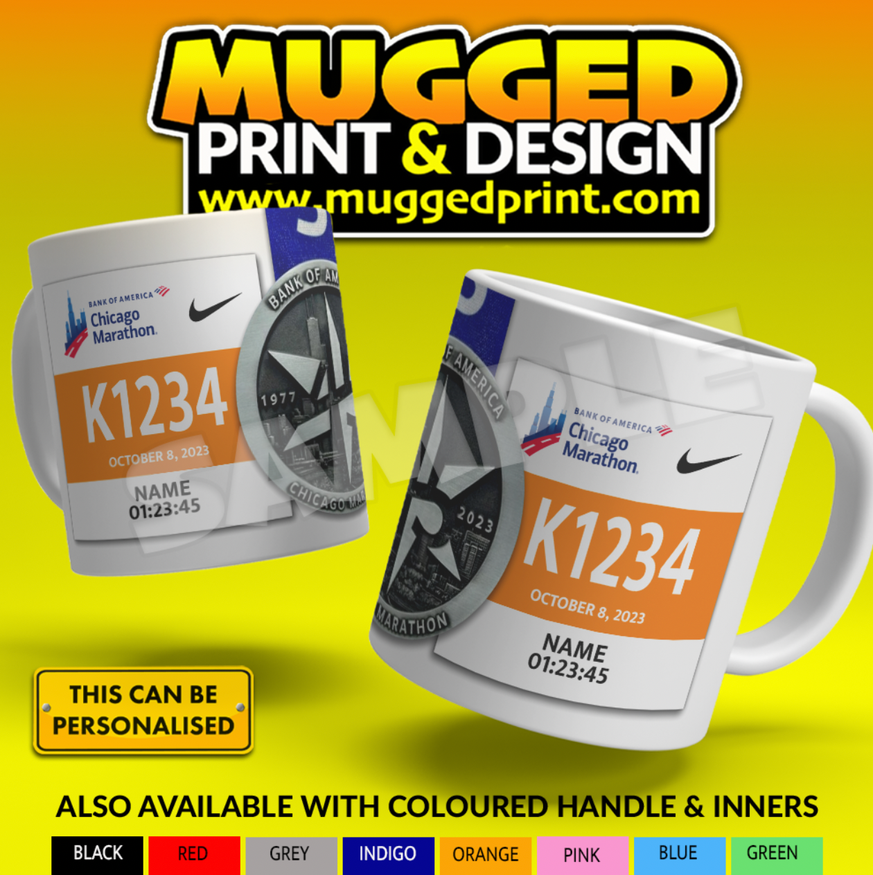 2023 Chicago Marathon Mug *PERSONALISED*