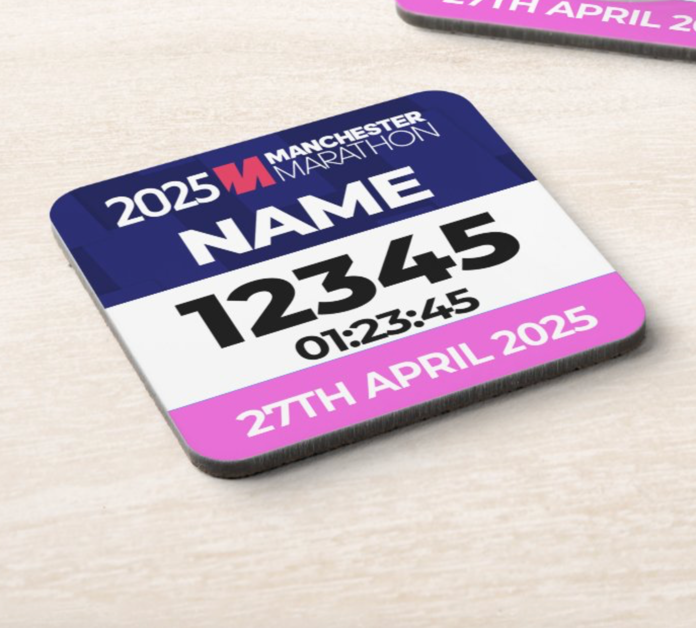 2025 Manchester Marathon Coaster PERSONALISED