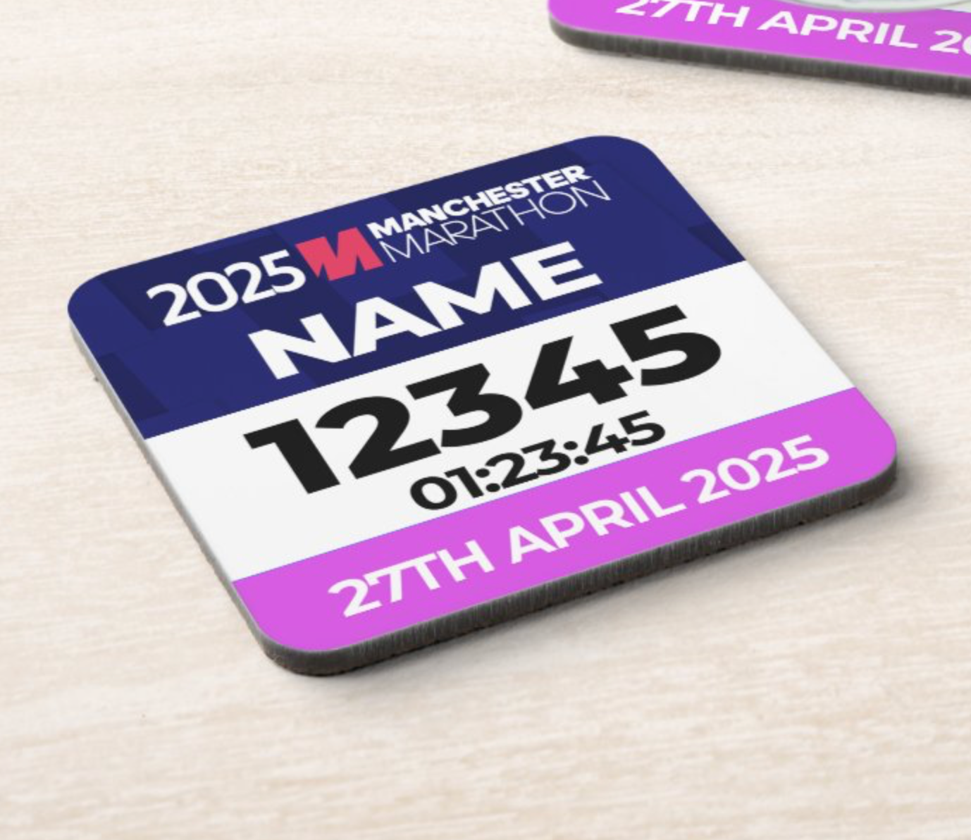2025 Manchester Marathon Coaster PERSONALISED