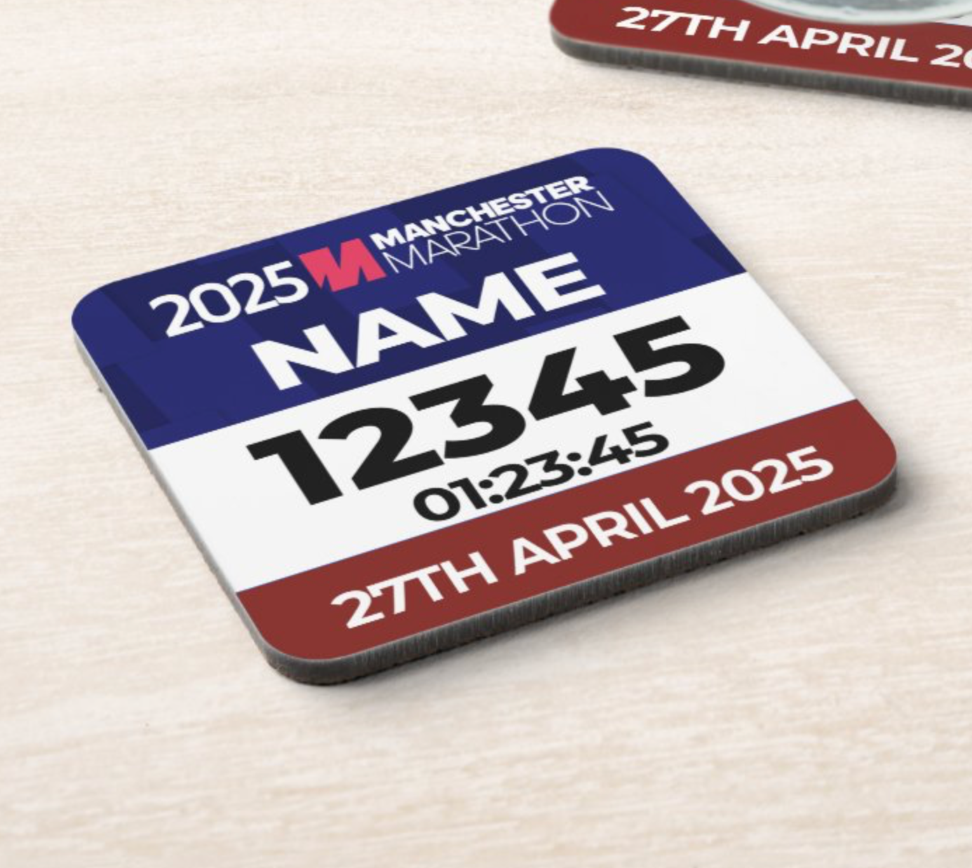 2025 Manchester Marathon Coaster PERSONALISED