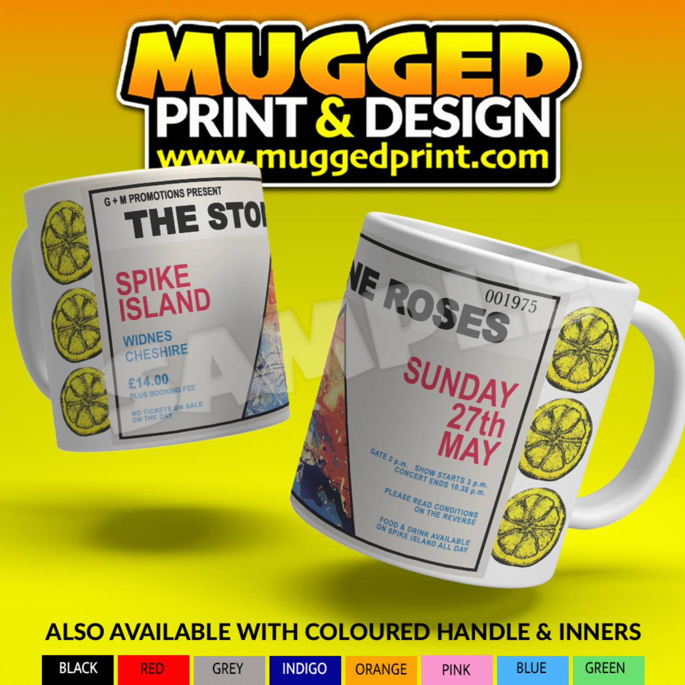Stone Roses Spike Island Ticket Mug
