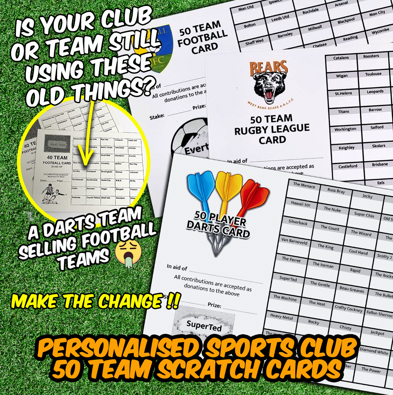 10 x Club / Team Fundraising Scratch Cards