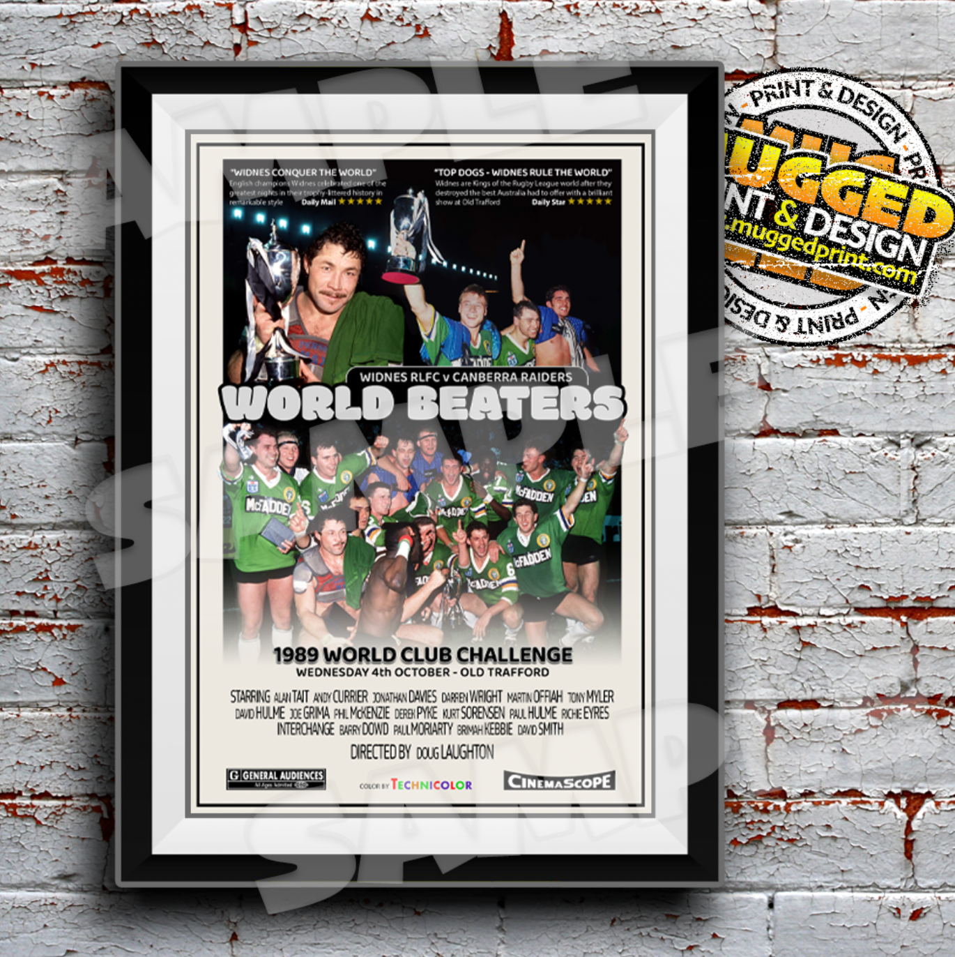 Widnes RLFC - 1989 World Beaters 'Film Premiere' Print