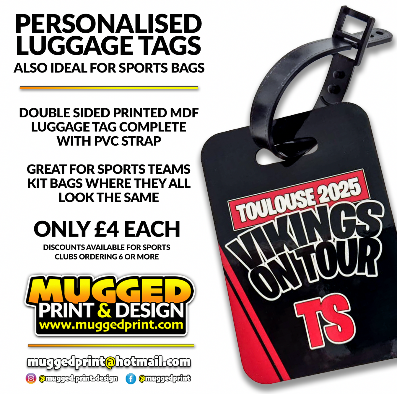 Luggage tag *PERSONALISED*