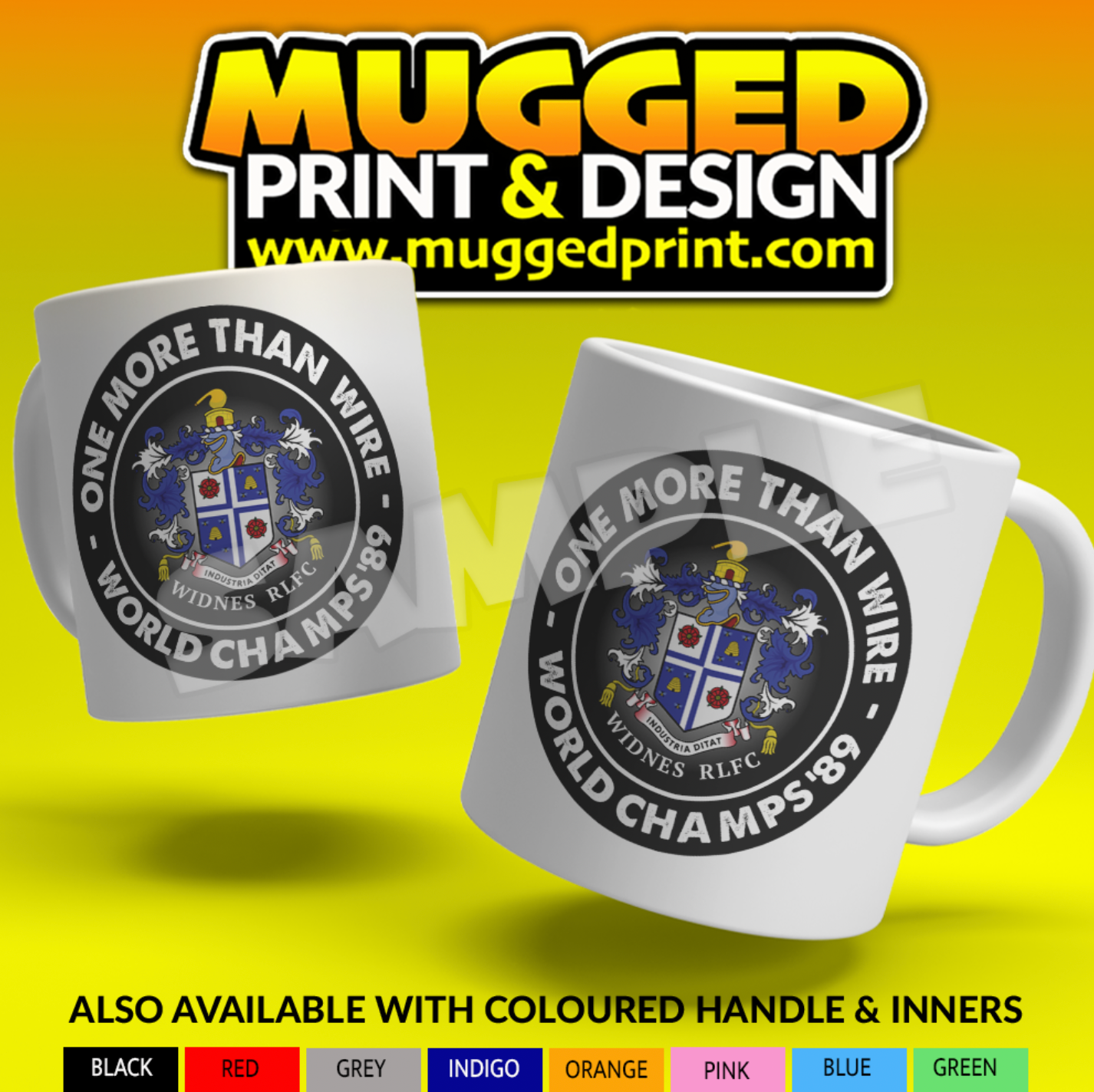 One More Than Wire - World Champs '89 Widnes RLFC Mug