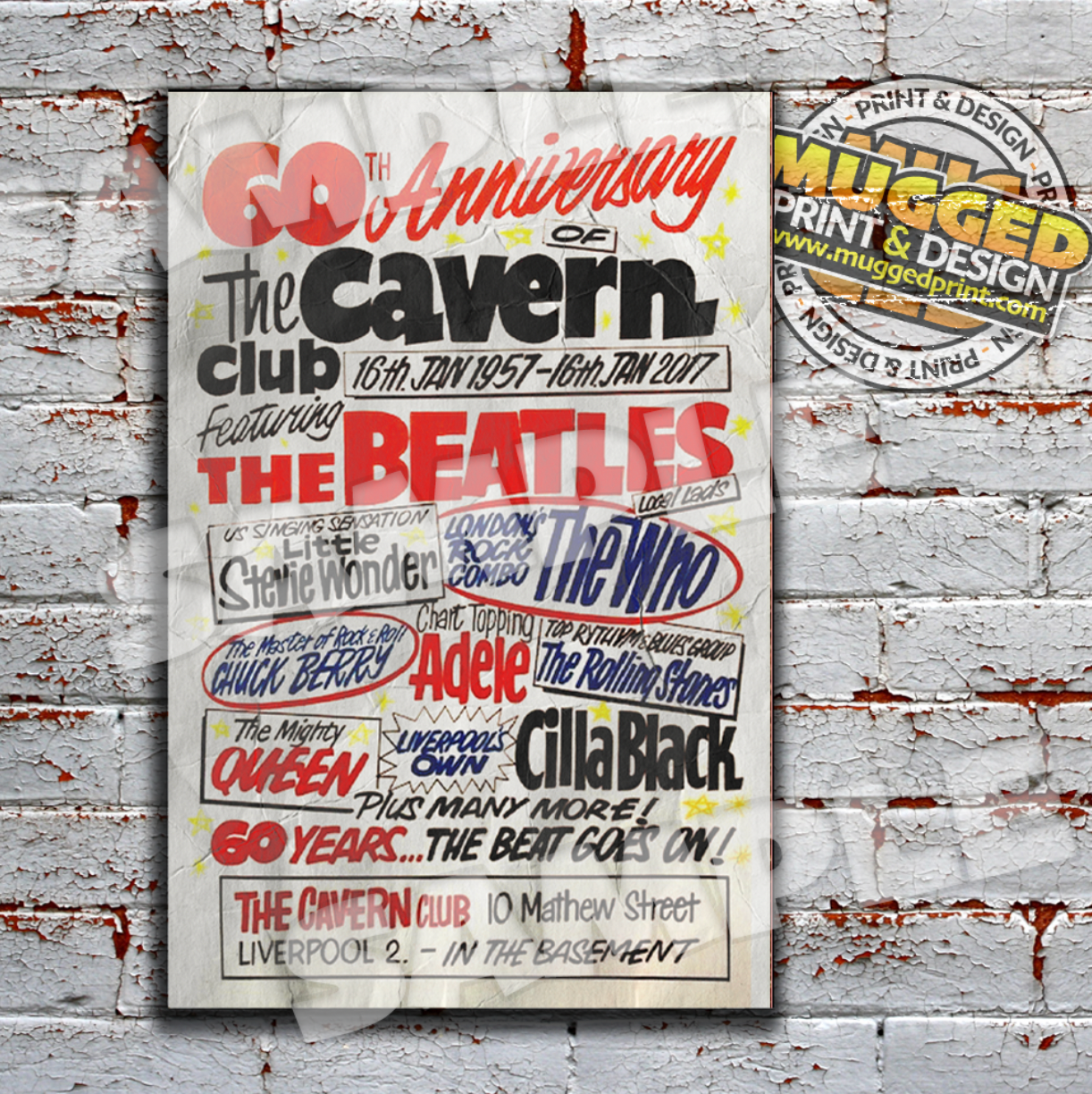 The Beatles at The Cavern Club 60th Anniversary Replica Sign