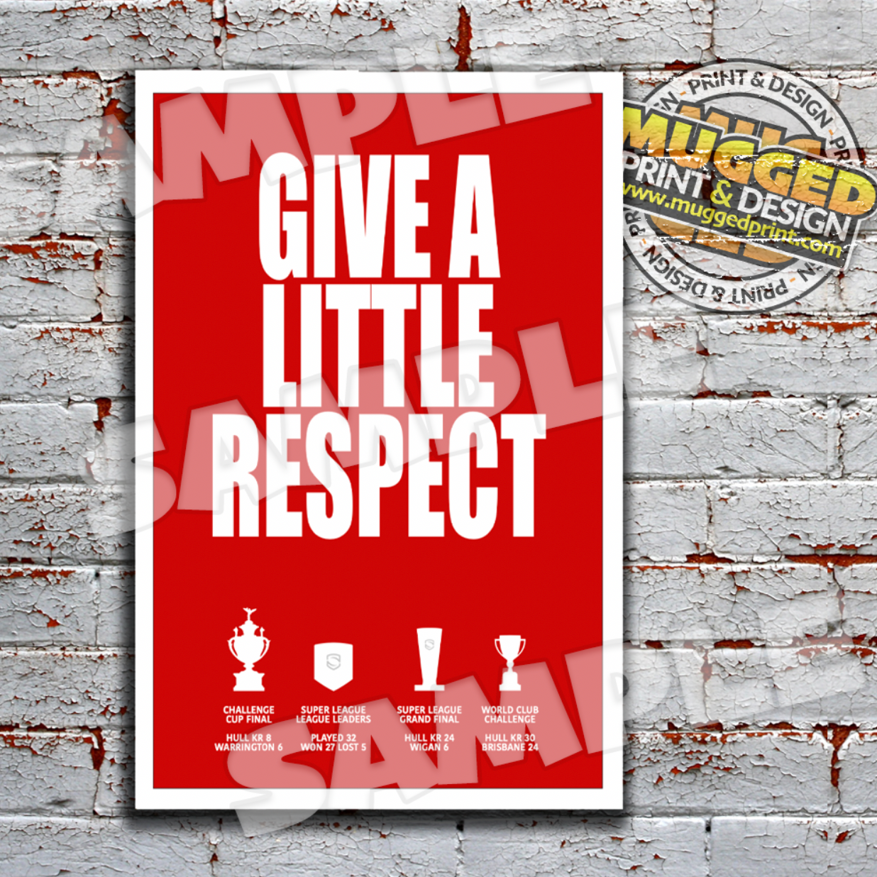 Hull KR Song Lyric Print - A4, A3, Metal Sign