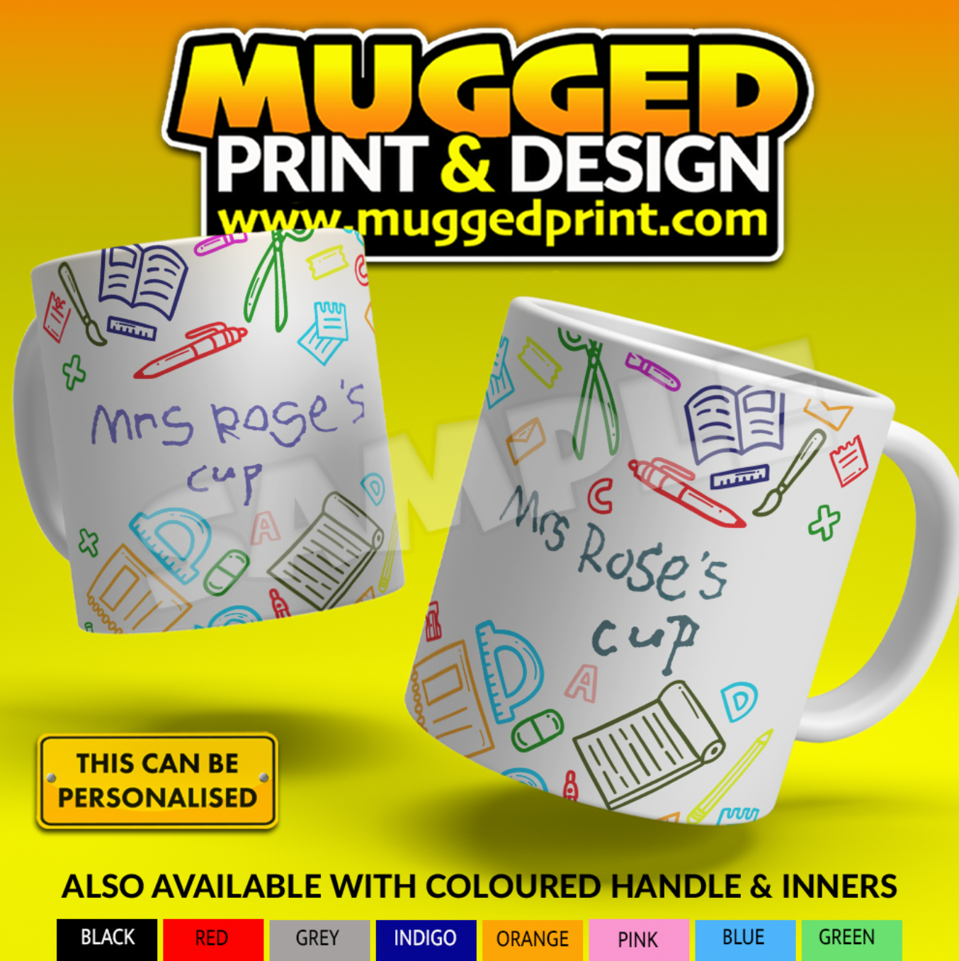 Childs Handwritten Teacher Mug *PERSONALISED*