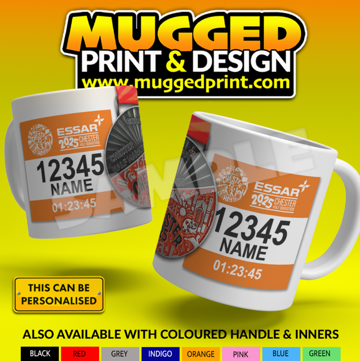 2025 Chester Half Marathon Mug *PERSONALISED*