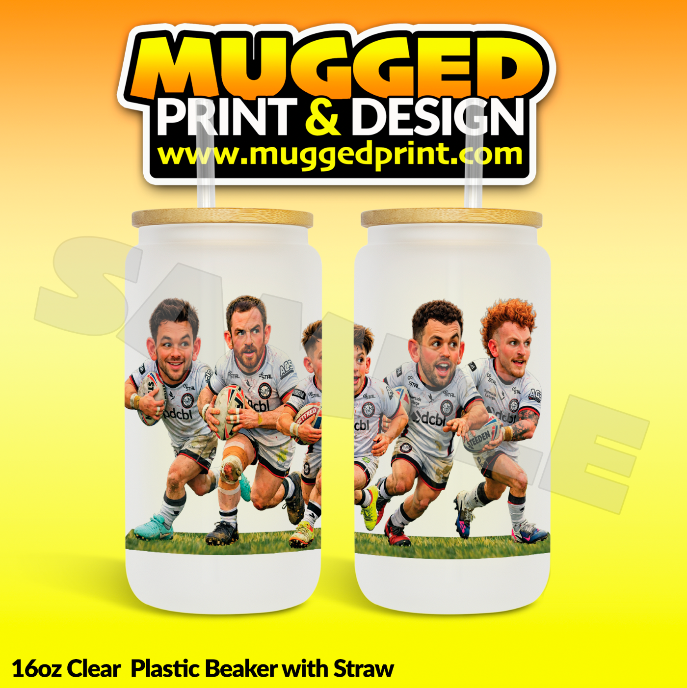 Widnes Vikings FINISHERS Plastic Libby Cup with Straw