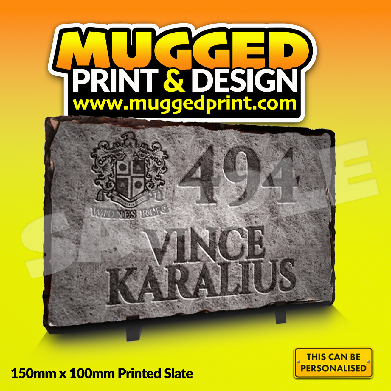 Widnes RLFC Heritage Player Slate