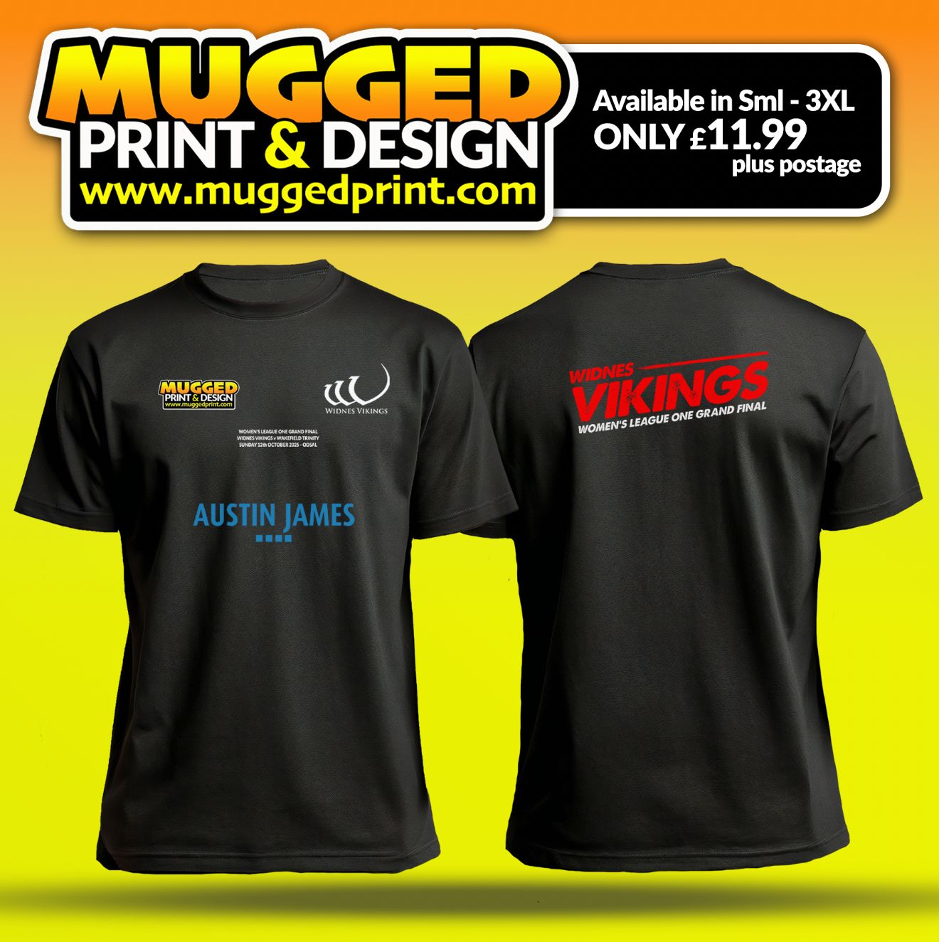 PRE-ORDER** - Widnes Vikings Women's Grand Final T-Shirt