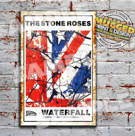The Stone Roses Waterfall vintage Aluminium Sign