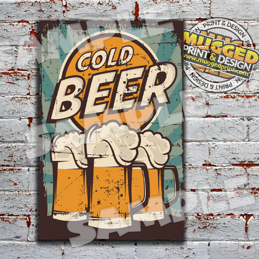 Cold Beer Vintage Sign