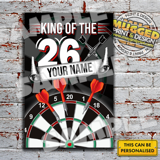 Darts "King of the 26's" Metal Sign *Personalised*