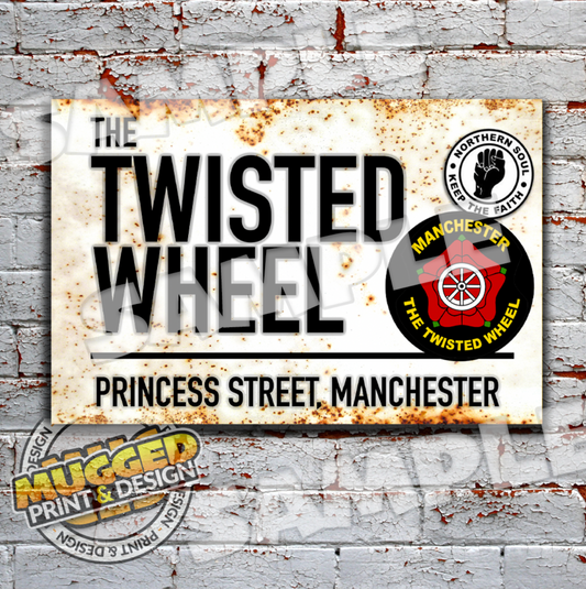 Twisted Wheel Club Street Sign