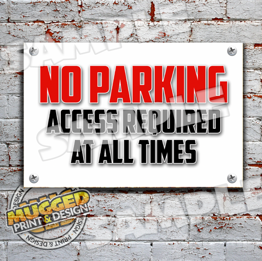Aluminium No Parking Sign