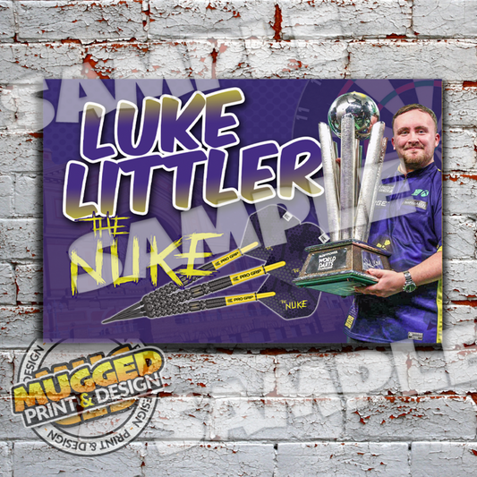 Aluminium Luke Littler Darts Sign
