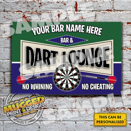Darts Lounge Metal Sign *Personalised*