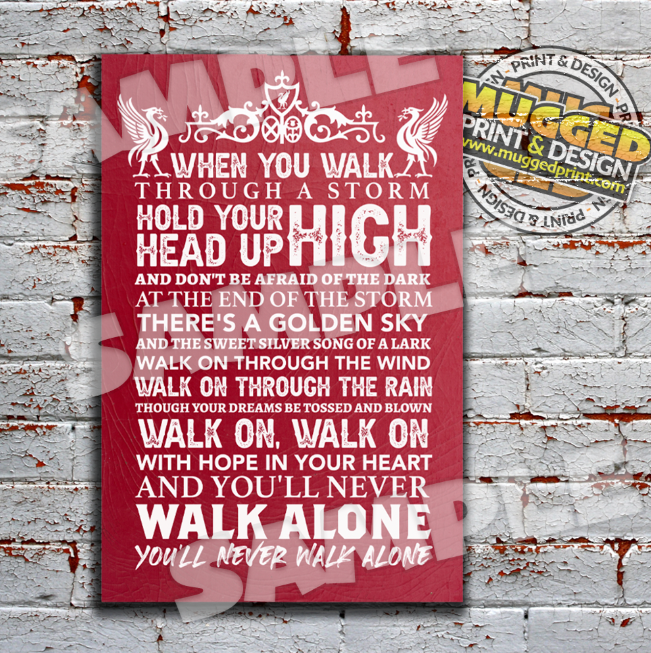 Aluminium Liverpool FC - YNWA Sign