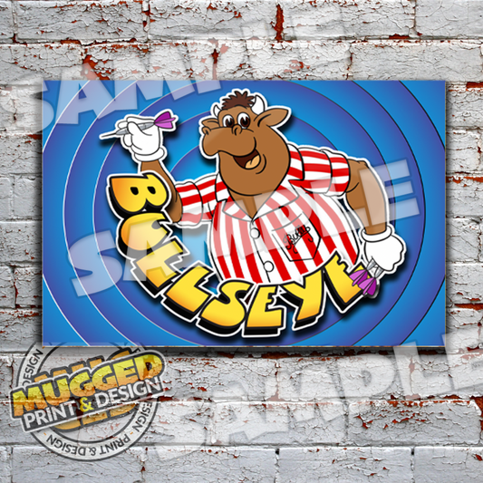 Aluminium Bullseye Darts Sign