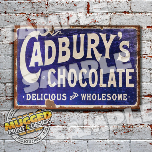 Aluminium Cadbury's Chocolate Vintage Sign