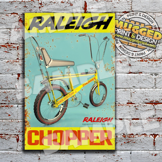 Aluminium Raleigh Chopper Vintage Sign