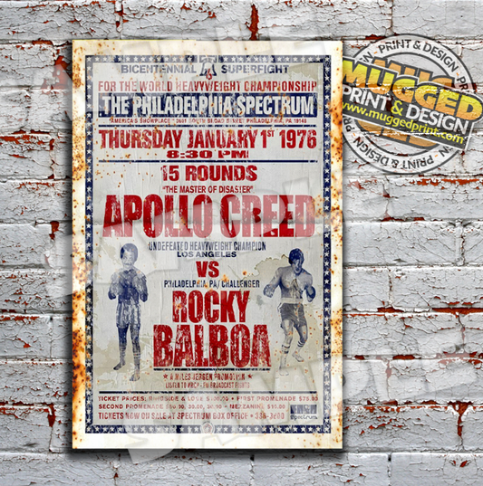 Aluminium Rocky (Balboa) v Apollo Creed Sign
